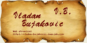 Vladan Bujaković vizit kartica